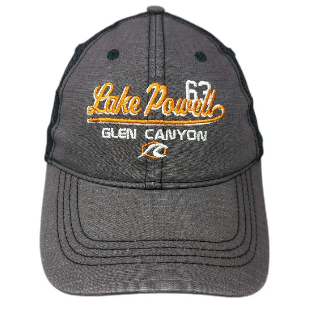Prairie Mountain Trucker Hat Gray One Size Lake Powell Glen Canyon Mesh Snapback